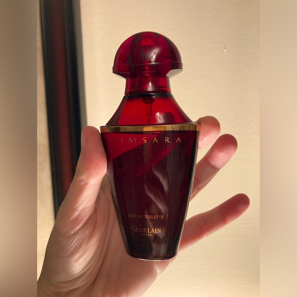 Guerlain Samsara Eau de Toilette over 3/4 full 1 oz bottle